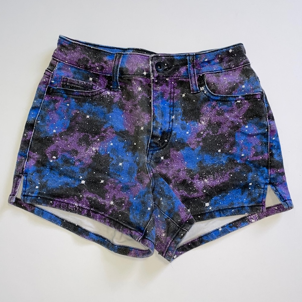 Black Heart / Hot Topic Galaxy Space High Waisted Shorts